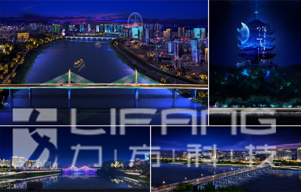 安康市城市亮化+夜游一江两岸