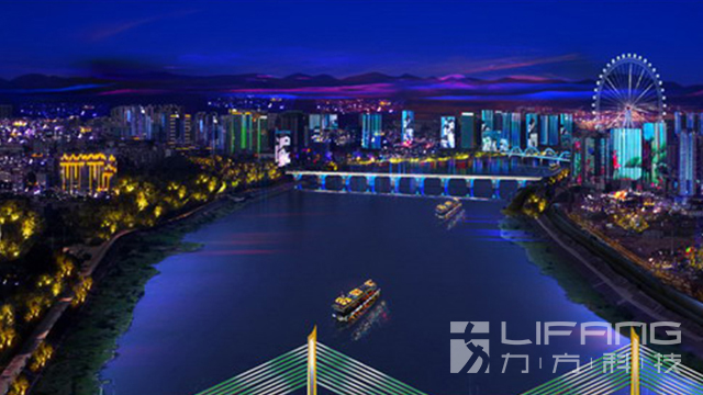 安康市城市亮化 夜游一江两岸